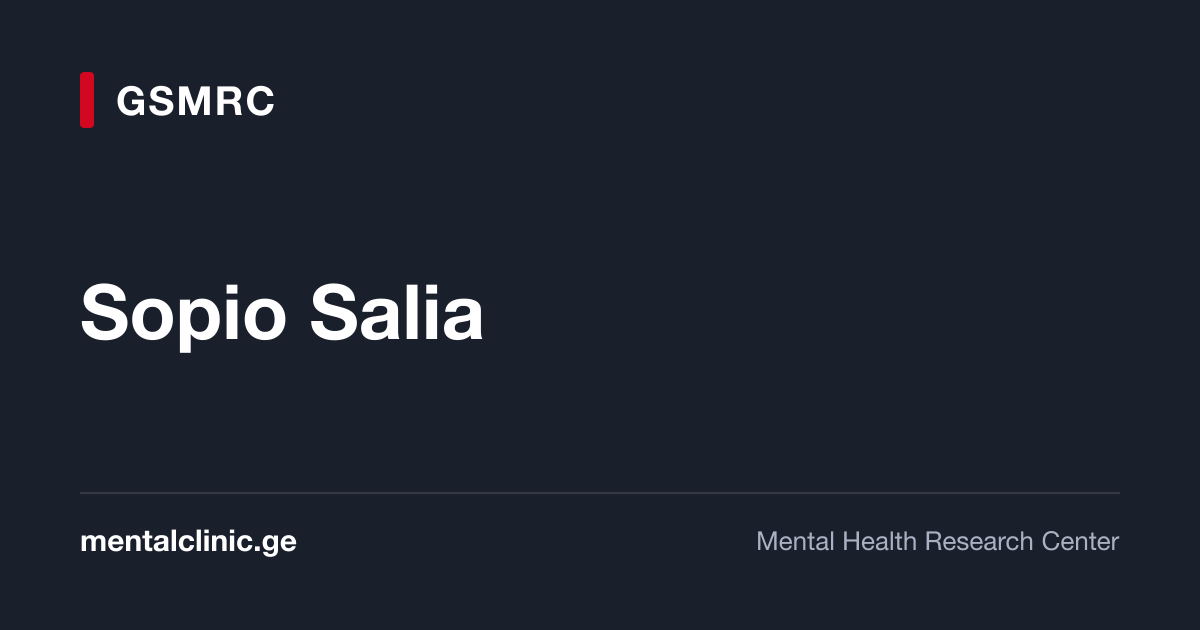Sopio Salia | GSMRC